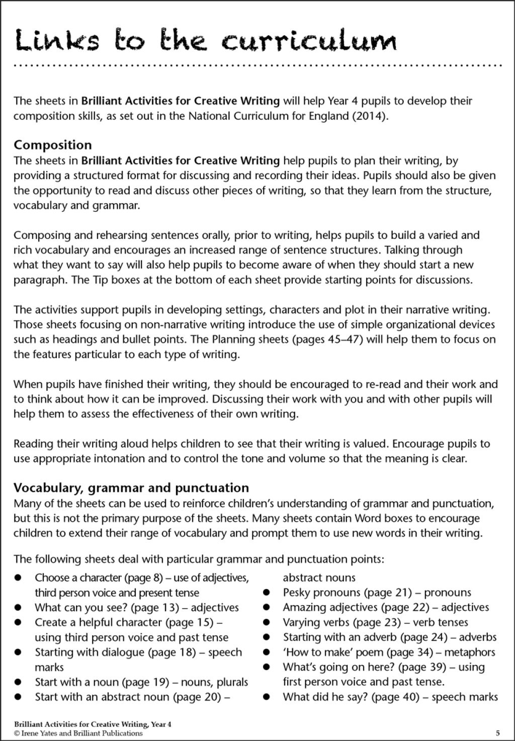 Picture of: Brilliant Activities for Creative Writing, Year  – Brilliant