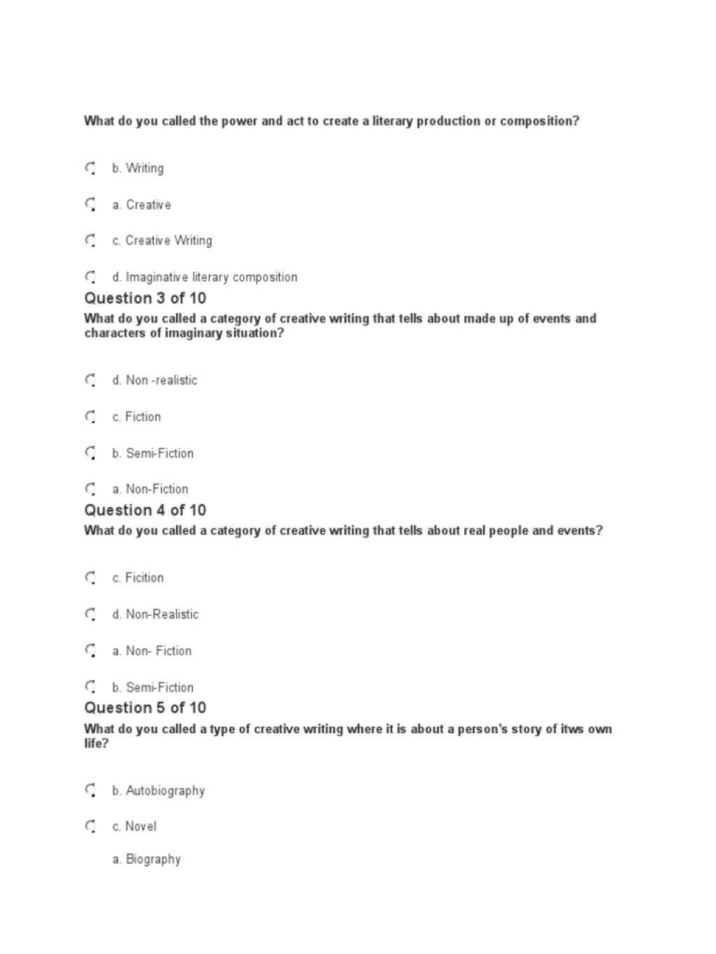 Picture of: Creative Exam With Answers  PDF  Poetry  Writing