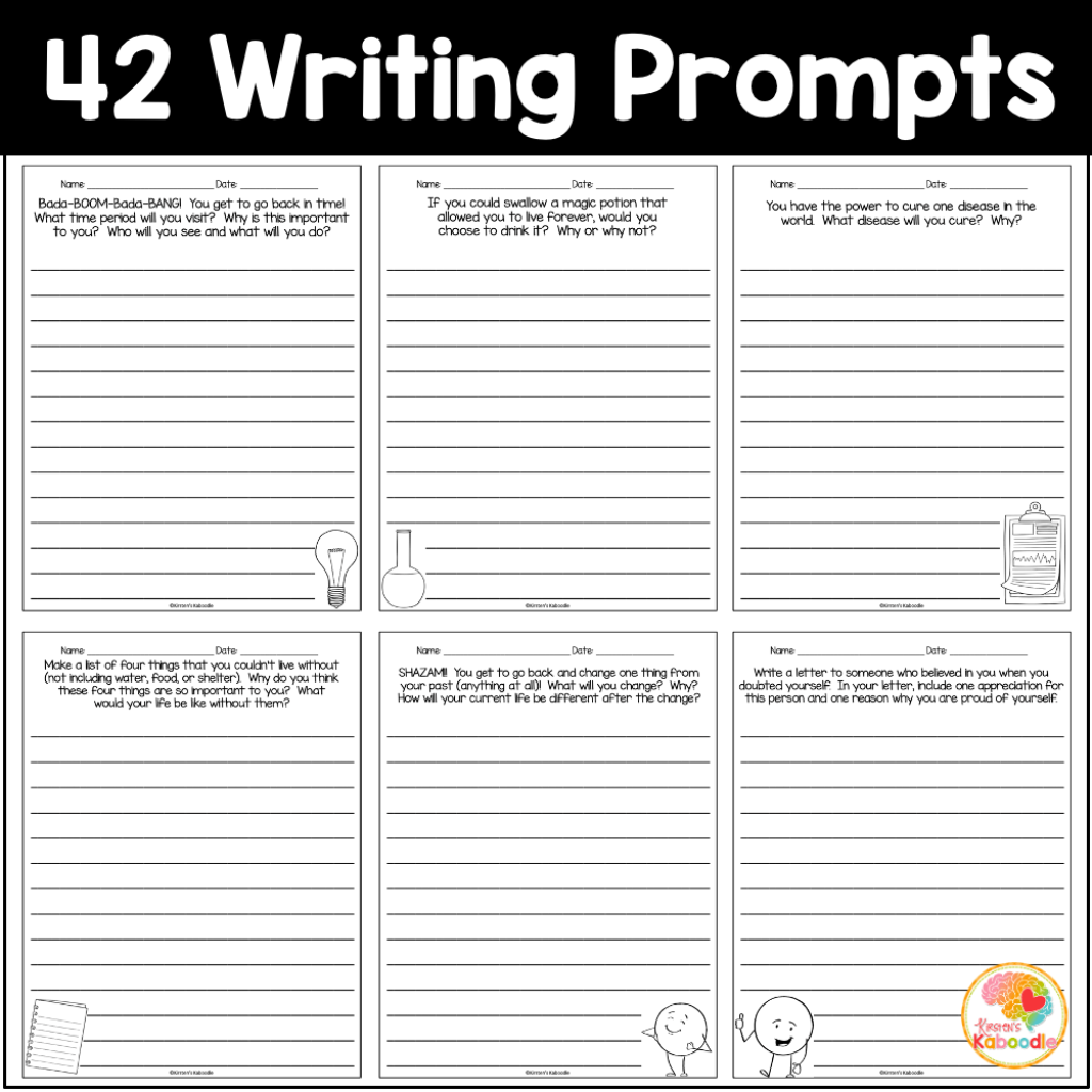Picture of: Creative Writing Journal Prompts for th, th, th, and th Grade