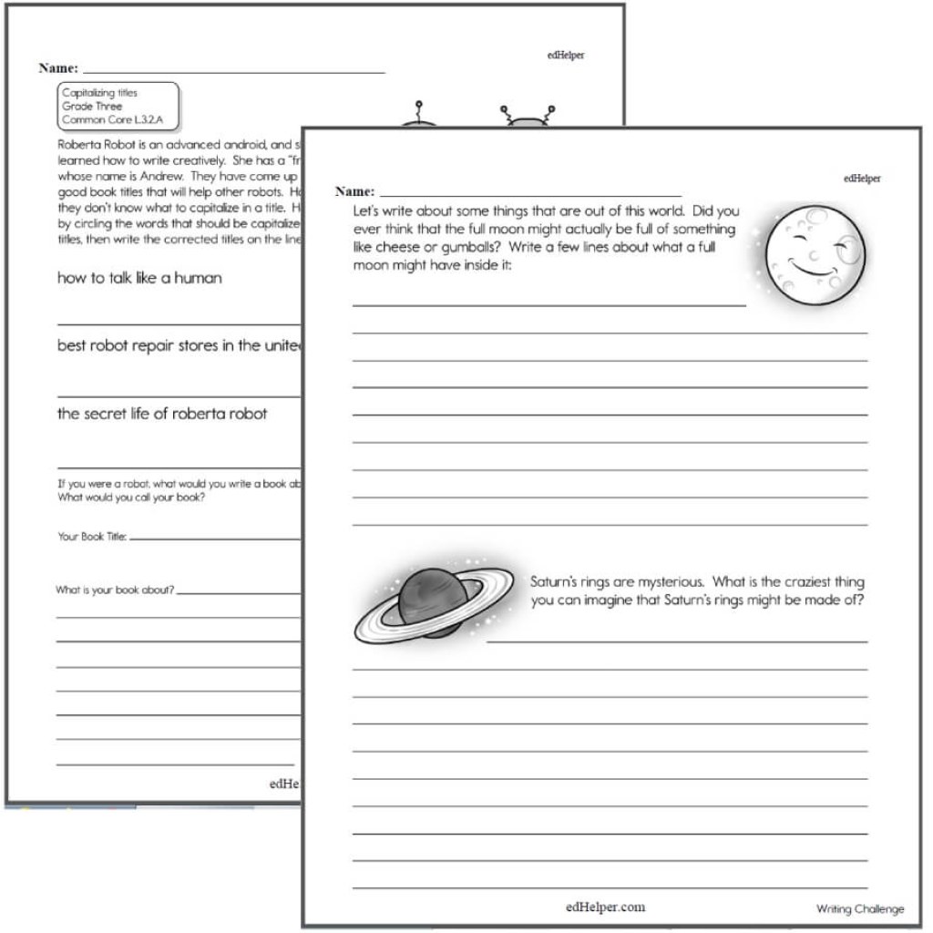 Picture of: Writing Worksheets for Creative Kids  Free PDF Printables